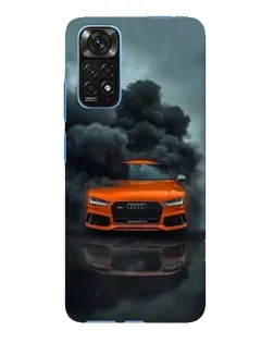 Чехол для Xiaomi Redmi Note 11E Pro с картинкой «Audi в облаках дыма»