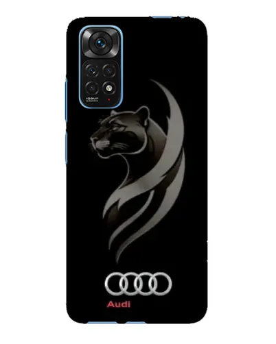 Чехол для Xiaomi Redmi Note 11E Pro с картинкой «Графика — пантера и Audi»