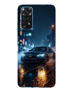 Чехол для Xiaomi Redmi Note 11E Pro с картинкой «Ночной город и Audi»