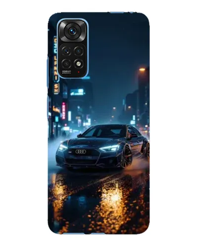 Чехол для Xiaomi Redmi Note 11E Pro с картинкой «Ночной город и Audi»