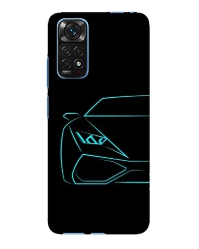 Чехол для Xiaomi Redmi Note 11E Pro с картинкой «Голубой силуэт Lamborghini» Чехол для Xiaomi Redmi Note 11E Pro с картинкой «Голубой силуэт Lamborghini»