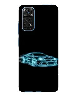Чехол для Xiaomi Redmi Note 11E Pro с картинкой «Неоновый контур Lamborghini»