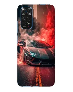 Чехол для Xiaomi Redmi Note 11E Pro с картинкой «Lamborghini красный дым»