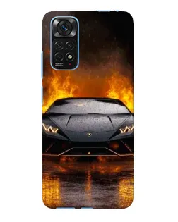 Чехол для Xiaomi Redmi Note 11E Pro с картинкой «Lamborghini в огне»
