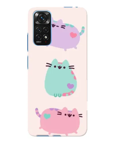 Чохол для Xiaomi Redmi Note 11E Pro з картинкою «Pusheen тріо»
