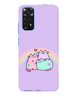 Чохол для Xiaomi Redmi Note 11E Pro з картинкою «Веселкові Пушини»