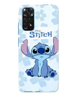 Чохол для Xiaomi Redmi Note 11E Pro з картинкою «Stitch серед квітів»