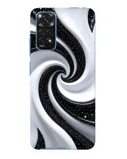 Чехол для Xiaomi Redmi Note 11E Pro с картинкой «Черно-белая спираль»