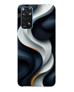 Чехол для Xiaomi Redmi Note 11E Pro с картинкой «Объемные черно-белые ленты»