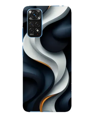 Чехол для Xiaomi Redmi Note 11E Pro с картинкой «Объемные черно-белые ленты» Чехол для Xiaomi Redmi Note 11E Pro с картинкой «Объемные черно-белые ленты»