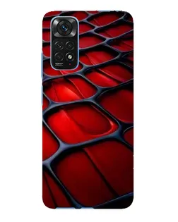 Чехол для Xiaomi Redmi Note 11E Pro с картинкой «Красная глянцевая сетка»