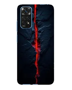 Чехол для Xiaomi Redmi Note 11E Pro с картинкой «Kрасная лавовая трещина»