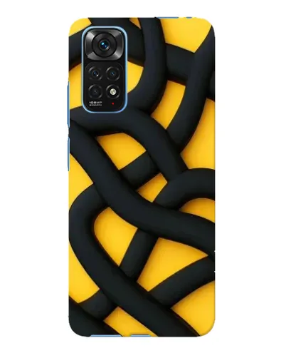 Чехол для Xiaomi Redmi Note 11E Pro с картинкой «Черное желтое переплетение» Чехол для Xiaomi Redmi Note 11E Pro с картинкой «Черное желтое переплетение»