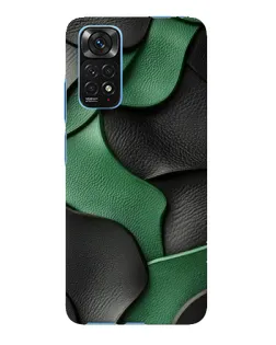 Чехол для Xiaomi Redmi Note 11E Pro с картинкой «Зеленые кожаные волны»
