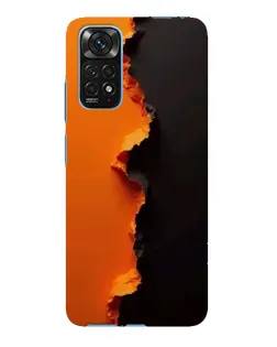 Чехол для Xiaomi Redmi Note 11E Pro с картинкой «Оранжевый разлом»