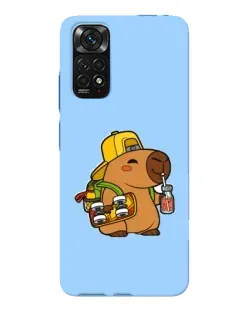 Чохол для Xiaomi Redmi Note 11E Pro з картинкою «Капібара на скейті»