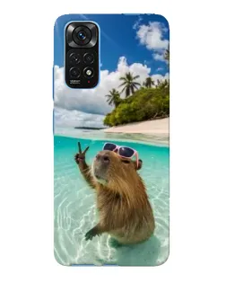 Чохол для Xiaomi Redmi Note 11E Pro з картинкою «Капібара на морі»