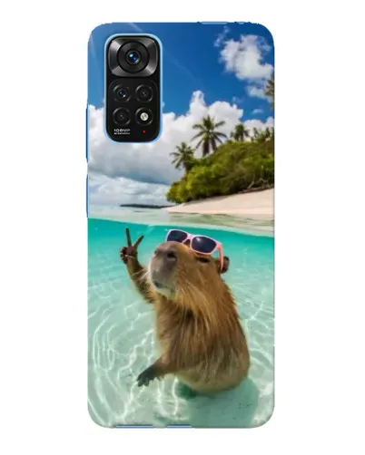 Чохол для Xiaomi Redmi Note 11E Pro з картинкою «Капібара на морі»