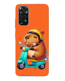 Чохол для Xiaomi Redmi Note 11E Pro з картинкою «Капібара на скутері»