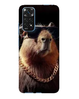 Чохол для Xiaomi Redmi Note 11E Pro з картинкою «Капібара золотий ланцюг»