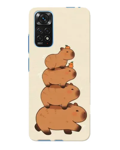 Чохол для Xiaomi Redmi Note 11E Pro з картинкою «Вежа з капібар»