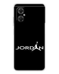 Чехол для Xiaomi Redmi Note 11R с картинкой «Jordan White Logo»