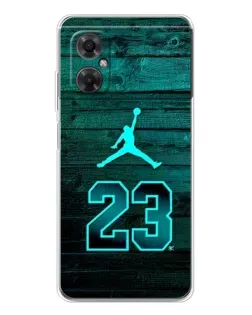 Чехол для Xiaomi Redmi Note 11R с картинкой «Jordan Cyan 23»