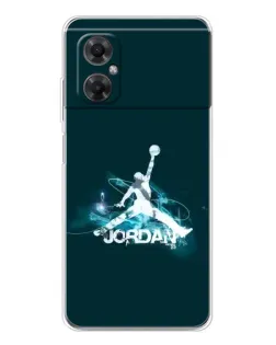 Чехол для Xiaomi Redmi Note 11R с картинкой «Jordan Blue Fire»