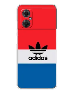 Чехол для Xiaomi Redmi Note 11R с картинкой «Ретро блоки Adidas»