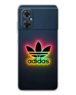 Чехол для Xiaomi Redmi Note 11R с картинкой «Неоновый Adidas»