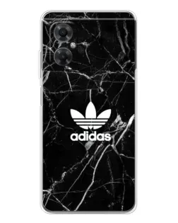 Чехол для Xiaomi Redmi Note 11R с картинкой «Белый мрамор Adidas»