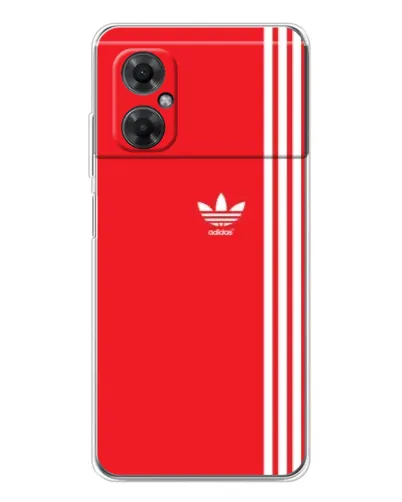 Чехол для Xiaomi Redmi Note 11R с картинкой «Красный минимализм Adidas» Чехол для Xiaomi Redmi Note 11R с картинкой «Красный минимализм Adidas»