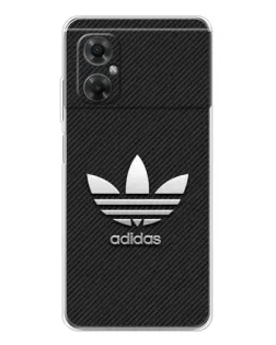 Чехол для Xiaomi Redmi Note 11R с картинкой «Adidas Карбоновая текстура»