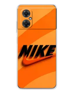Чехол для Xiaomi Redmi Note 11R с картинкой «Оранжевый драйв Nike»