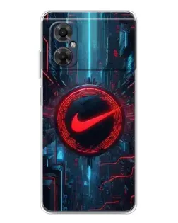 Чехол для Xiaomi Redmi Note 11R с картинкой «Техногенный стиль Nike»