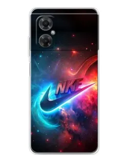 Чехол для Xiaomi Redmi Note 11R с картинкой «Огненный логотип Nike»