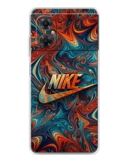 Чехол для Xiaomi Redmi Note 11R с картинкой «Nike в абстракции»