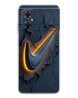 Чехол для Xiaomi Redmi Note 11R с картинкой «Объемный логотип Найк»