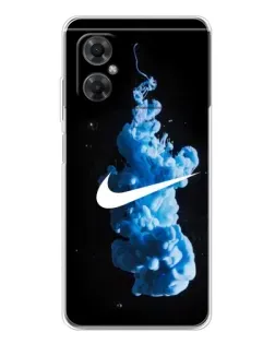 Чехол для Xiaomi Redmi Note 11R с картинкой «Nike и синий дым»