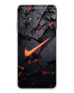 Чехол для Xiaomi Redmi Note 11R с картинкой «Nike — эффект разломов»