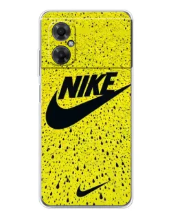 Чехол для Xiaomi Redmi Note 11R с картинкой «Желтый текстурный Nike»