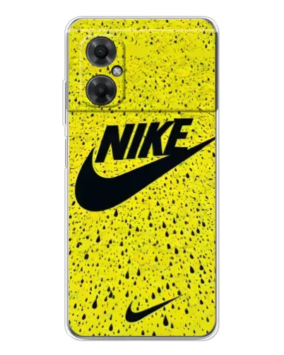 Чехол для Xiaomi Redmi Note 11R с картинкой «Желтый текстурный Nike» Чехол для Xiaomi Redmi Note 11R с картинкой «Желтый текстурный Nike»