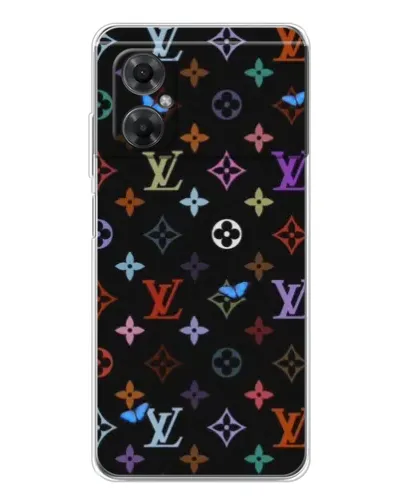 Чехол для Xiaomi Redmi Note 11R с картинкой «Цветная монограмма LV»