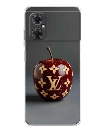 Чехол для Xiaomi Redmi Note 11R с картинкой «Красное яблоко LV»