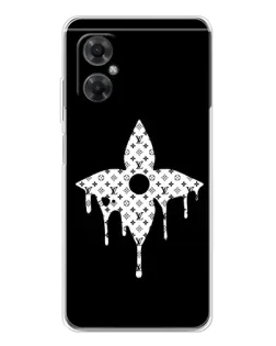 Чехол для Xiaomi Redmi Note 11R с картинкой «Цветочная монограмма»