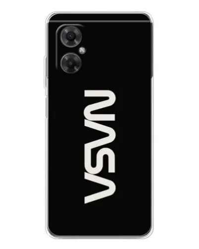 Чехол для Xiaomi Redmi Note 11R с картинкой «NASA — вертикальный логотип»