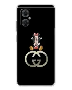 Чехол для Xiaomi Redmi Note 11R с картинкой «Минни Маус на лого»