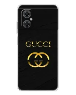 Чехол для Xiaomi Redmi Note 11R с картинкой «Золотой логотип Gucci»