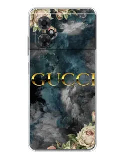 Чехол для Xiaomi Redmi Note 11R с картинкой «Абстрактные цветы Gucci»