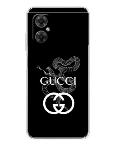 Чехол для Xiaomi Redmi Note 11R с картинкой «Gucci — серебряная змея» Чехол для Xiaomi Redmi Note 11R с картинкой «Gucci — серебряная змея»